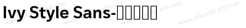 Ivy Style Sans字体转换